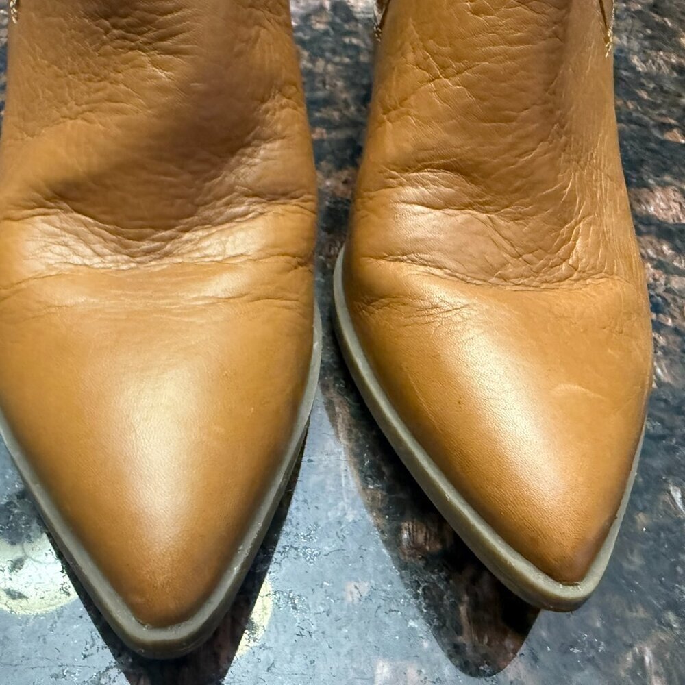 Marc Fisher ankle booties - tan leather upper - In amazing shape! - Picture 9 of 11